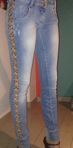 Jeans skinny met donna blu - jeans,